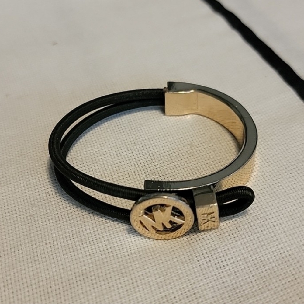 Michael Kors Black and Gold Logo Bracelet